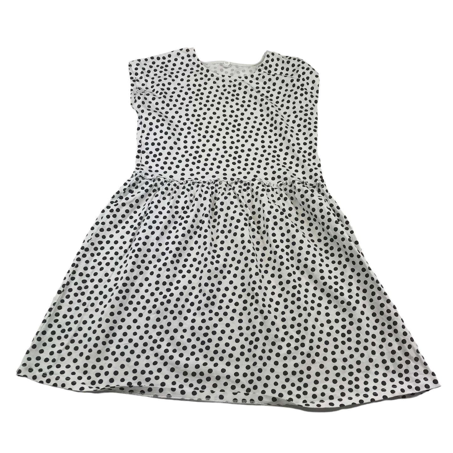 George Black and White Polka Dot Dress Age 10