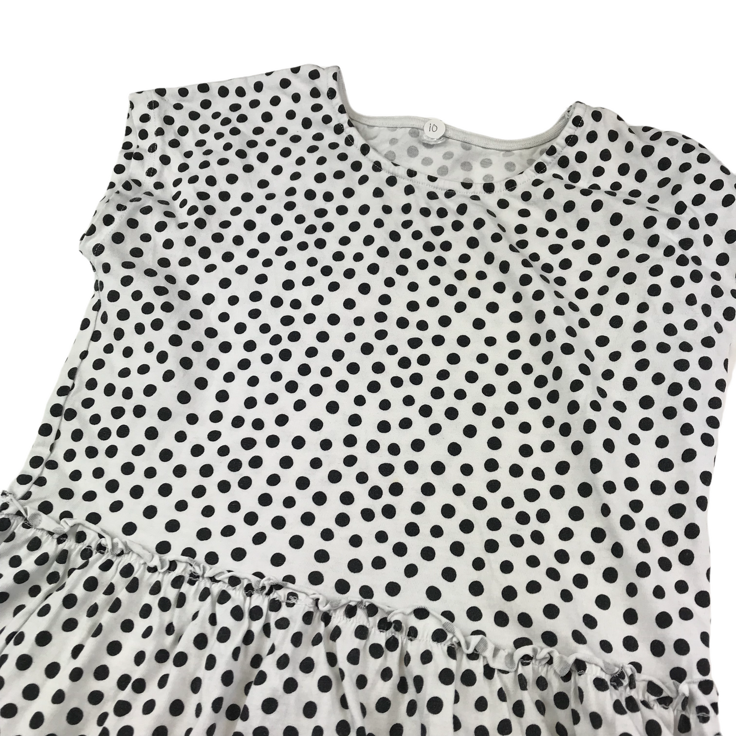 George Black and White Polka Dot Dress Age 10