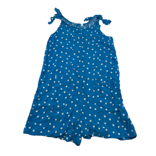 St Bernard Blue and White Polka Dot Playsuit Age 10