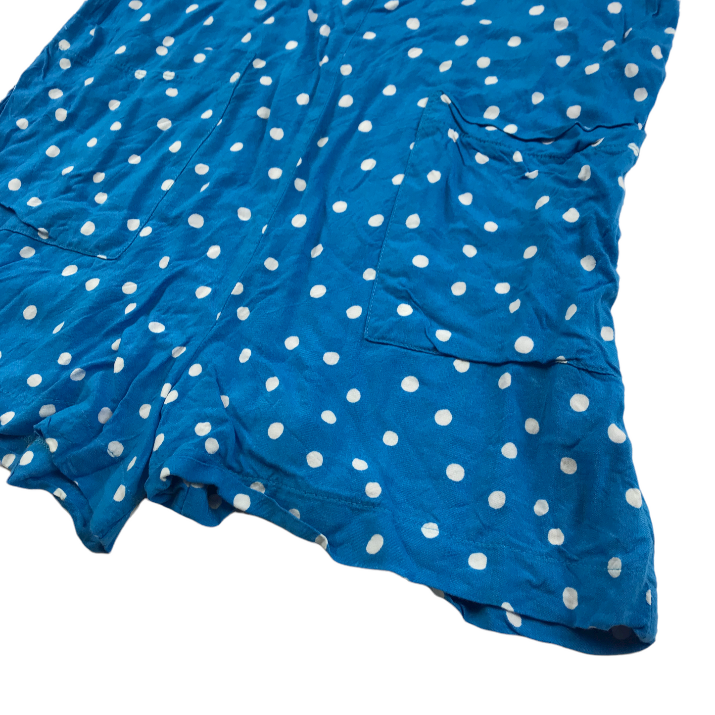 St Bernard Blue and White Polka Dot Playsuit Age 10