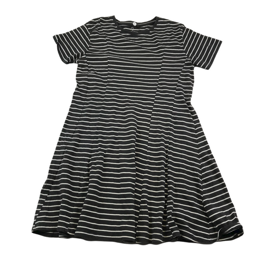 Next Black and White Stripy T-shirt Dress Age 12