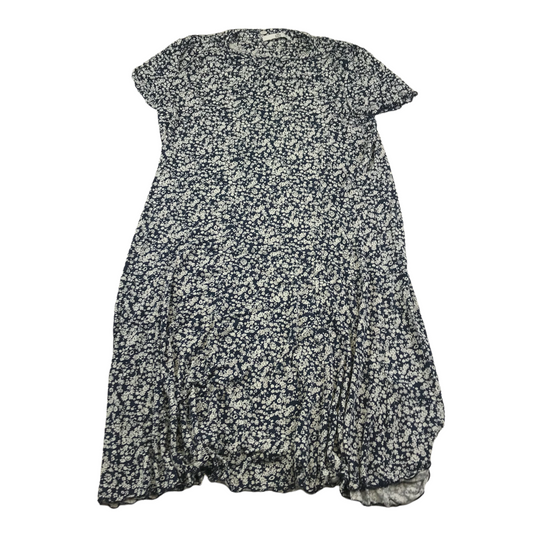 M&S Navy Blue Floral Dress Age 12