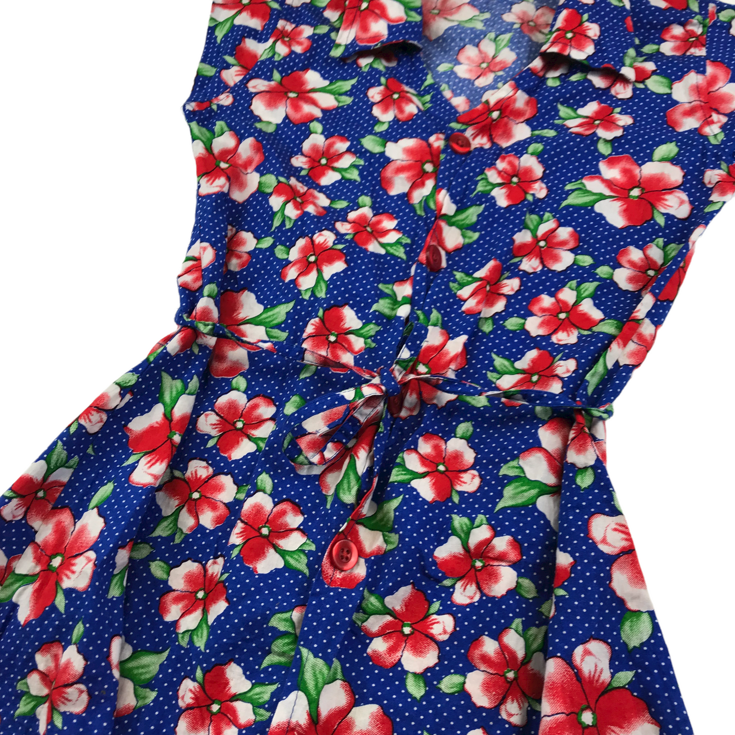 Tanvi Blue and Red Floral Dress Age 10