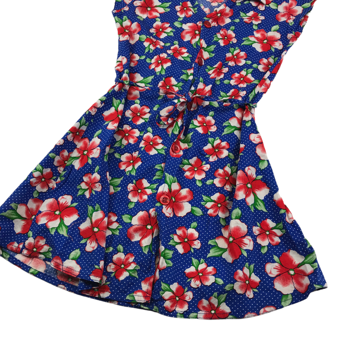 Tanvi Blue and Red Floral Dress Age 10