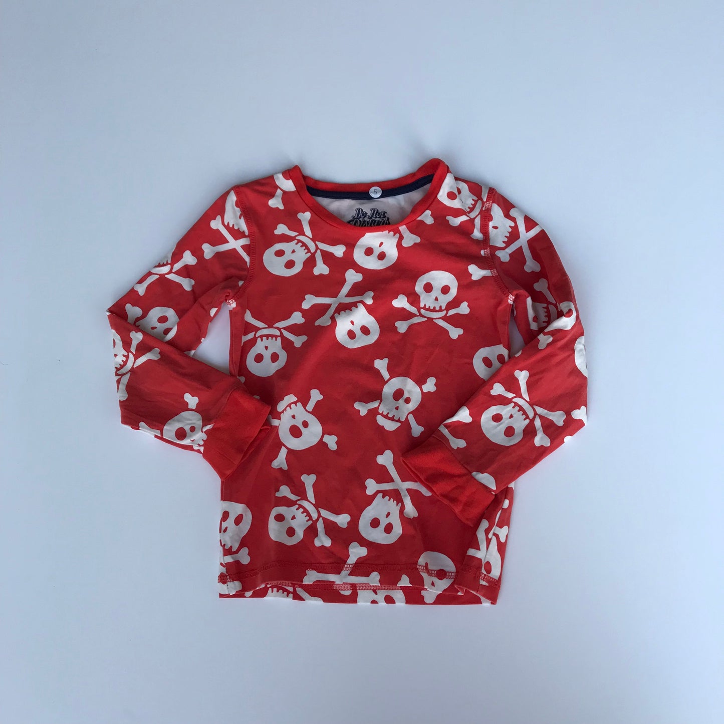Red Skull Long Sleeve T-Shirt Age 5