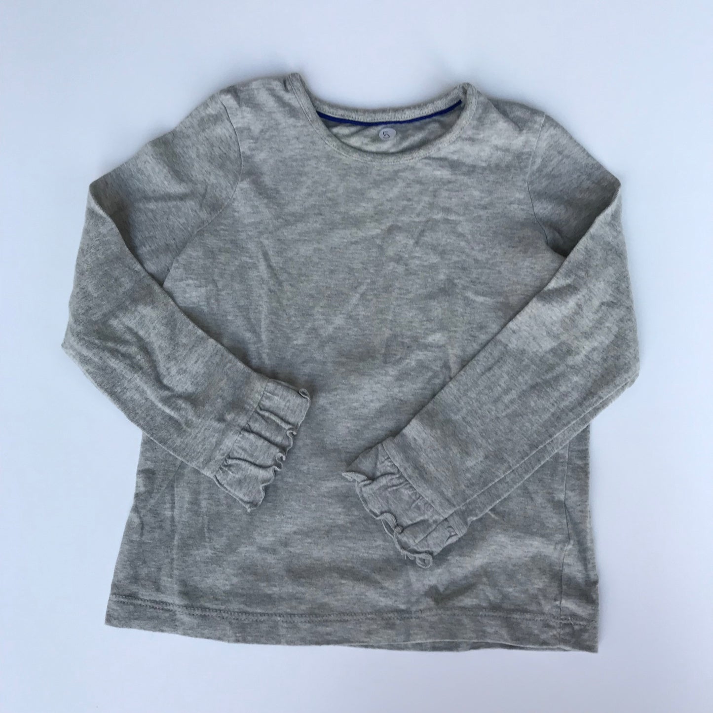 Grey Long Sleeve with Cuffs T-Shirt Age 5