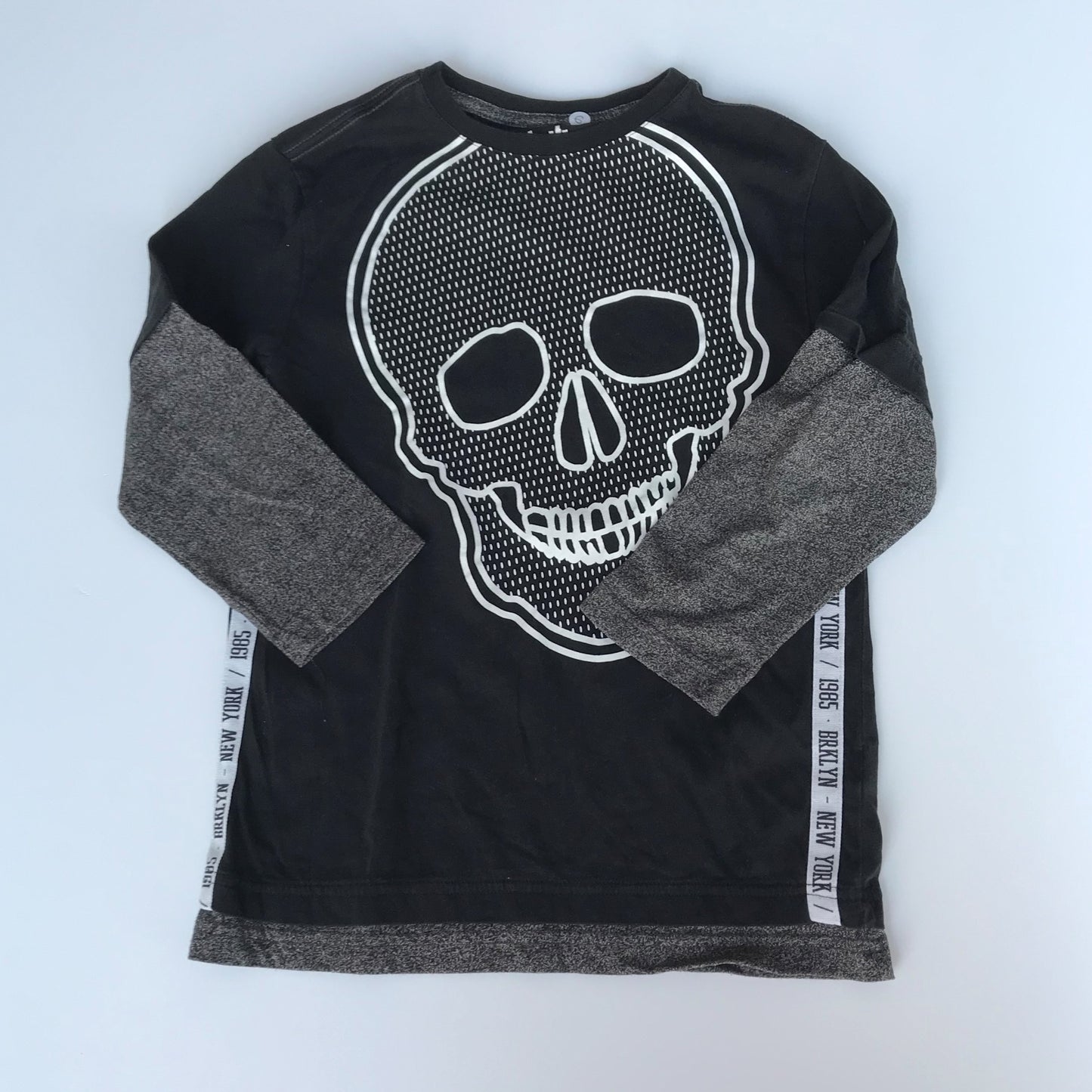 F&F Skull Long Sleeve T-Shirt Age 6