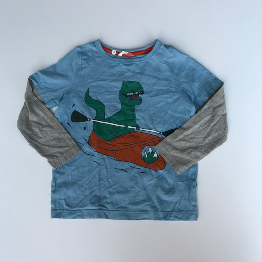 Blue John Lewis T-Rex Long Sleeve T-Shirt Age 7