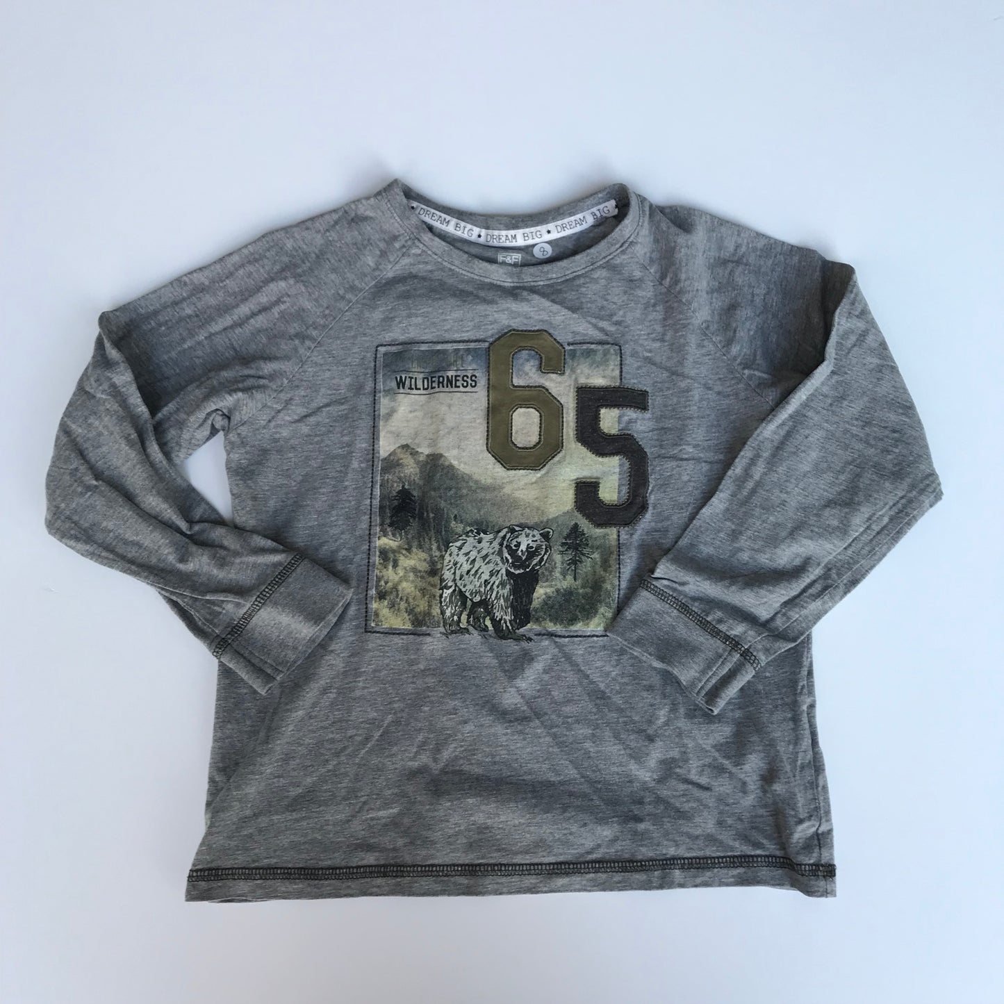Grey 65 Long Sleeve T-Shirt Age 8