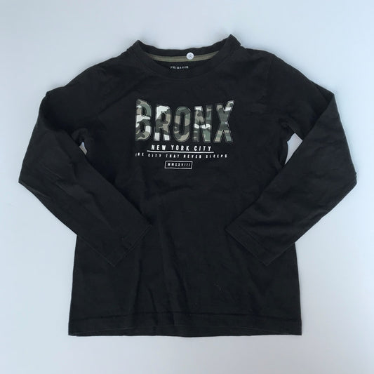 Primark Bronx Black Long Sleeve T-Shirt Age 8