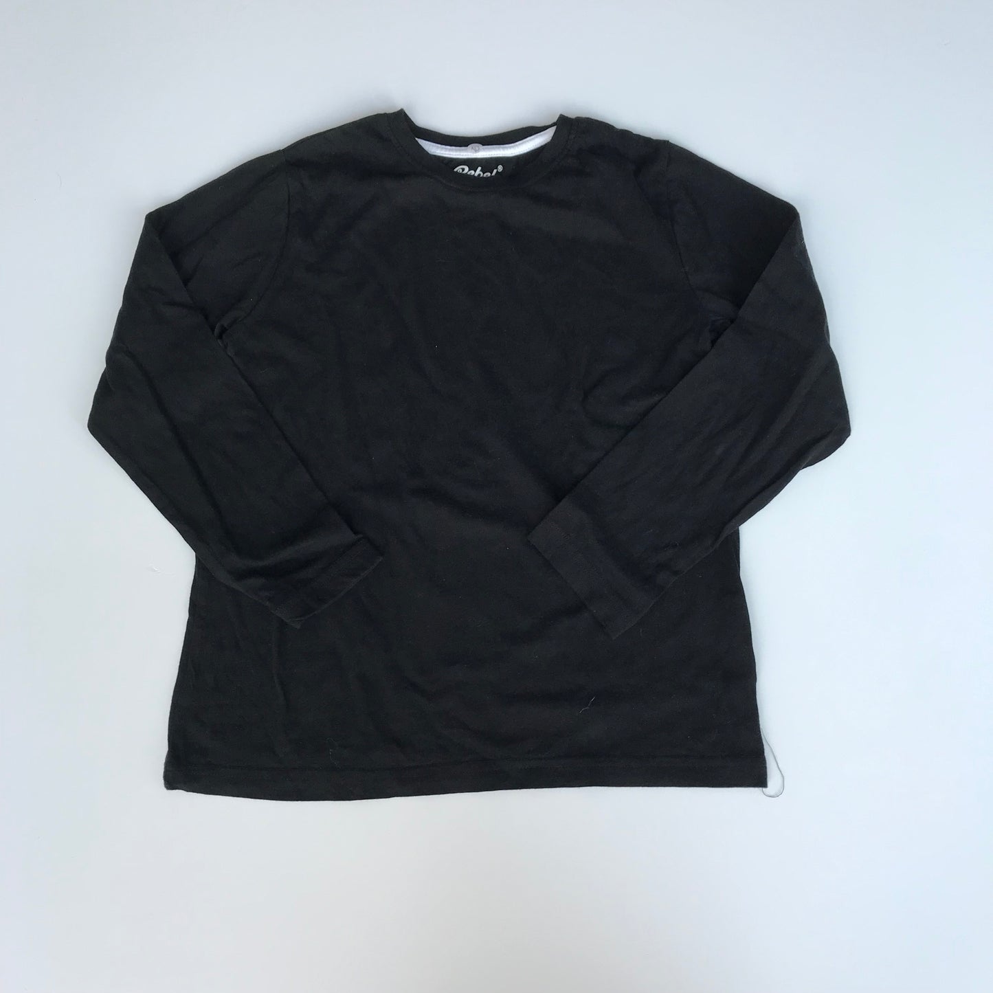Primark Black Simple Long Sleeve T-Shirt Age 10