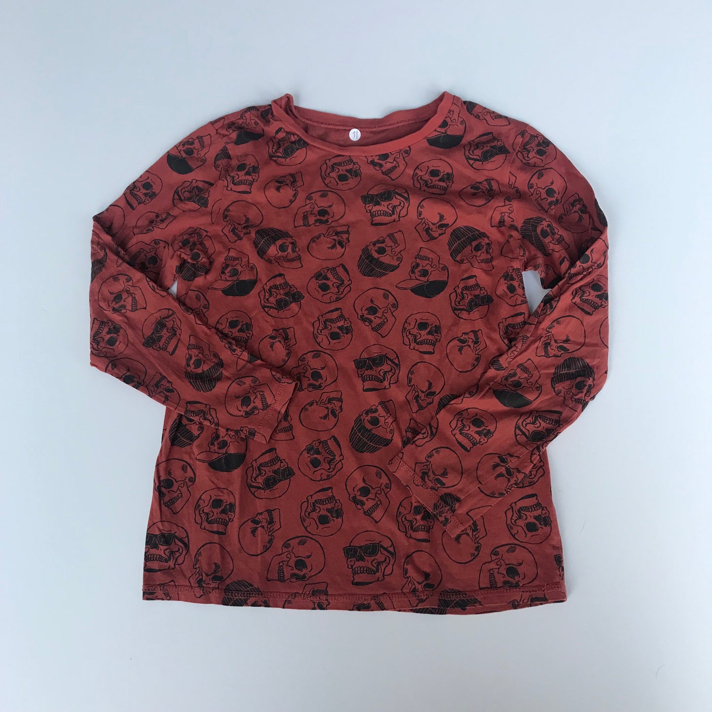 George Red Skull Long Sleeve T-Shirt Age 11
