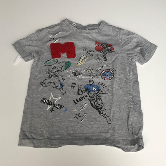 Marvel Superhero Grey T-shirt Age 5