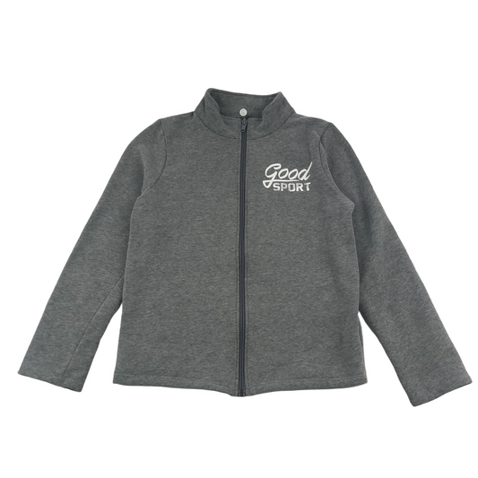 Grey Good Sport Zipper Sweatshirt Age 5