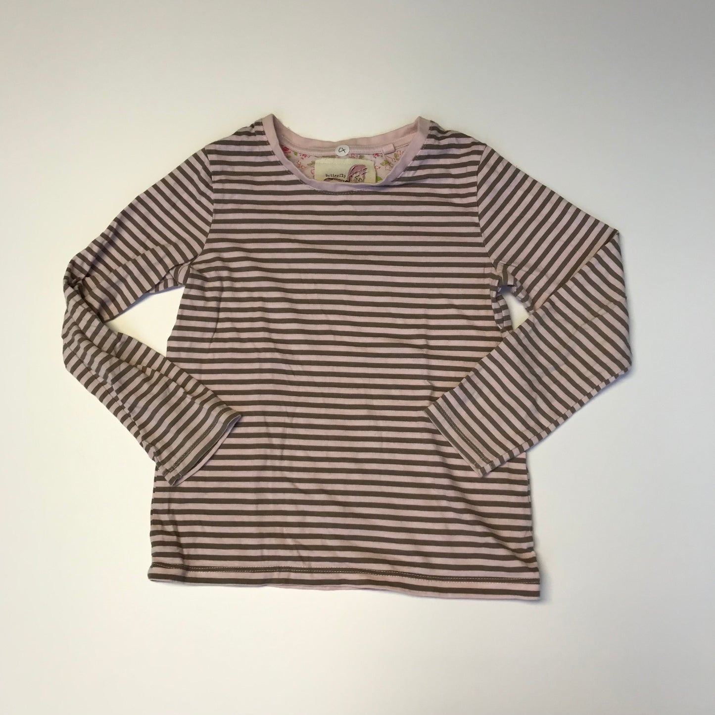 Next Pink Striped Long Sleeve T-shirt Age 4