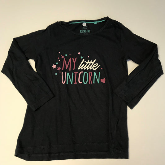 Lupilu My Little Unicorn Black Long Sleeve T-Shirt Age 6