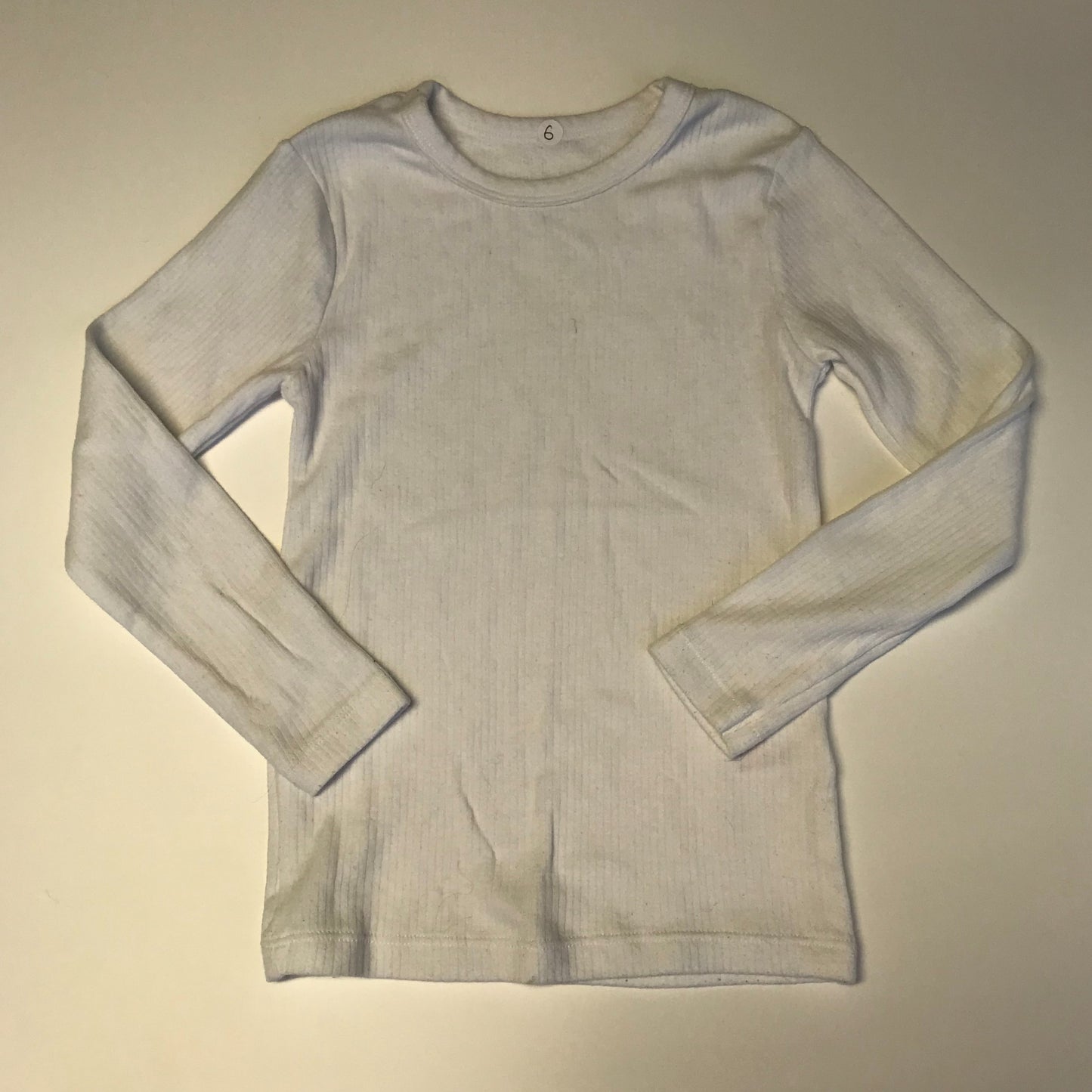 White Simple Style Long Sleeve T-Shirt Age 6