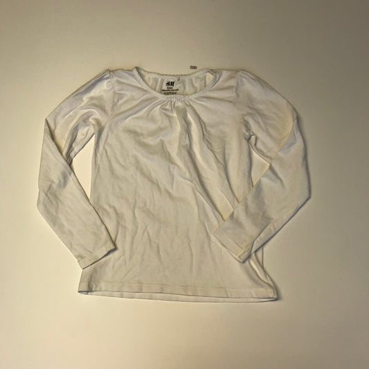 H&M White Long Sleeve T-Shirt Age 7