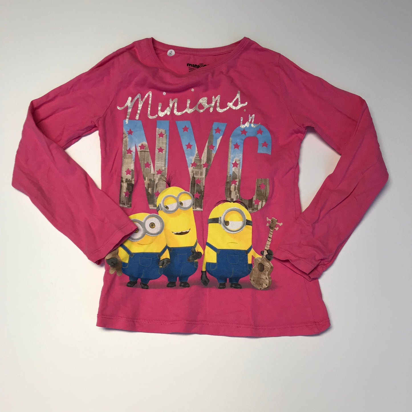 Minions NYC Pink Long Sleeve T-Shirt Age 8