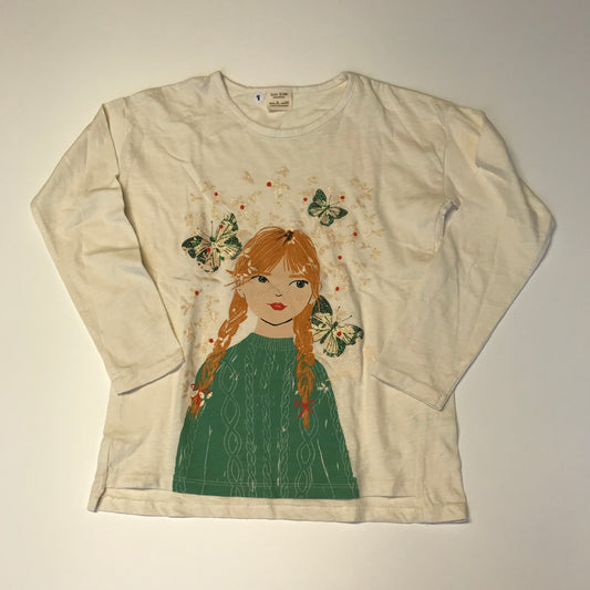 Zara White Butterfly Long Sleeve T-Shirt Age 8