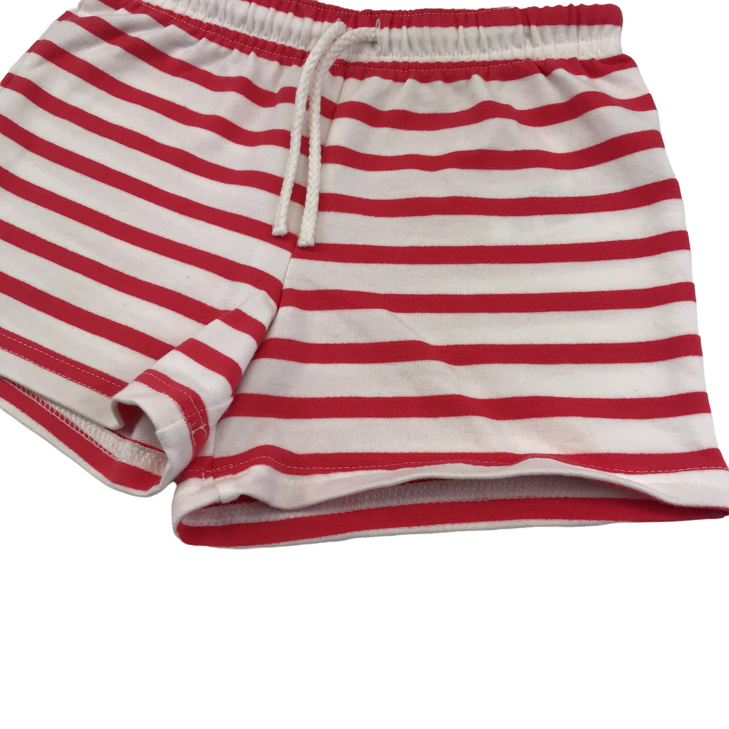 M&S White and Red Stripy Shorts Age 5