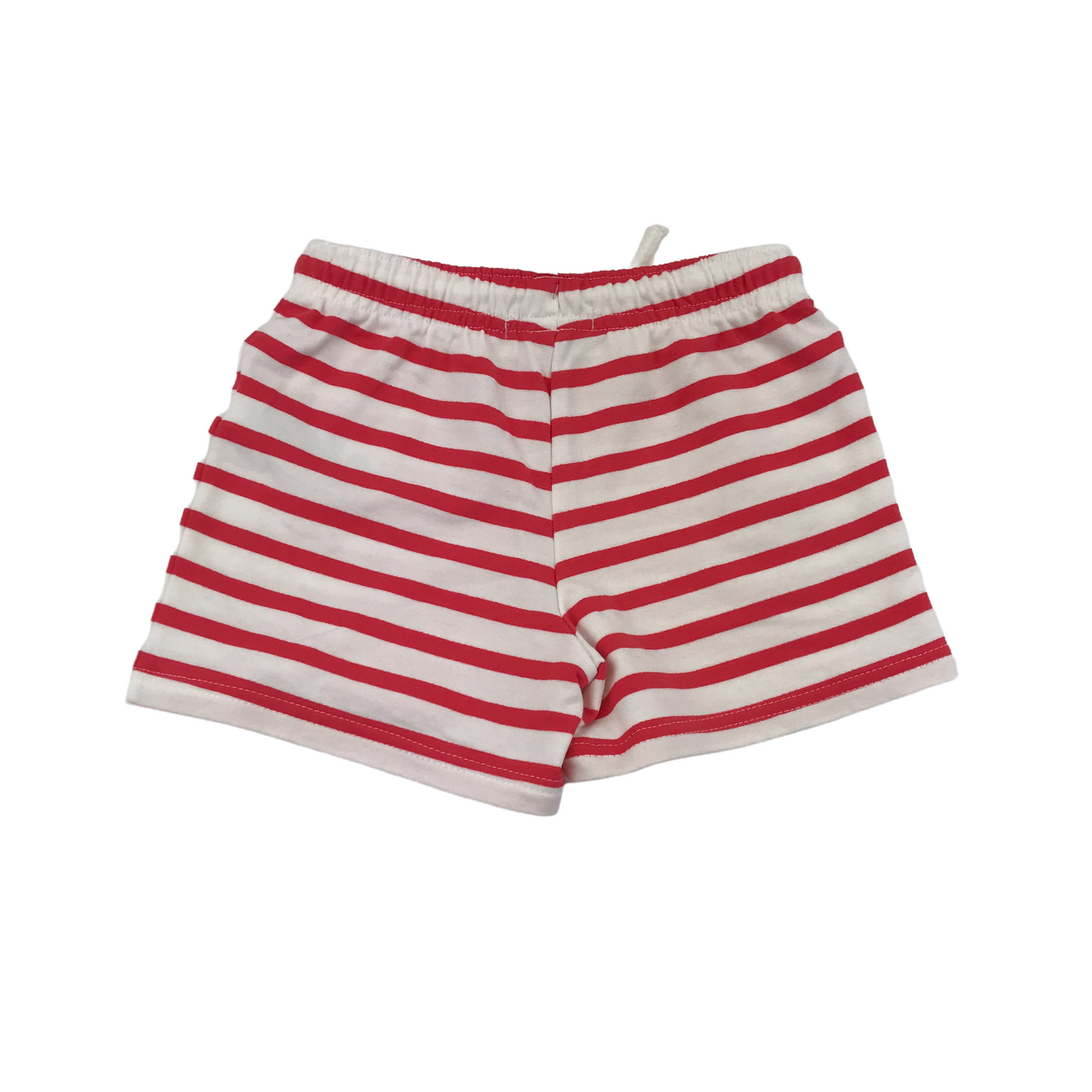 M&S White and Red Stripy Shorts Age 5