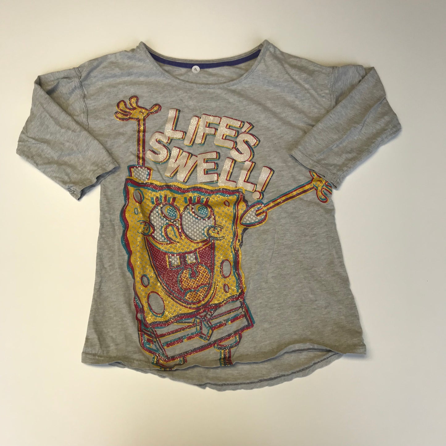 M&S SpongeBob Life's Swell Long Sleeve T-Shirt Age 9