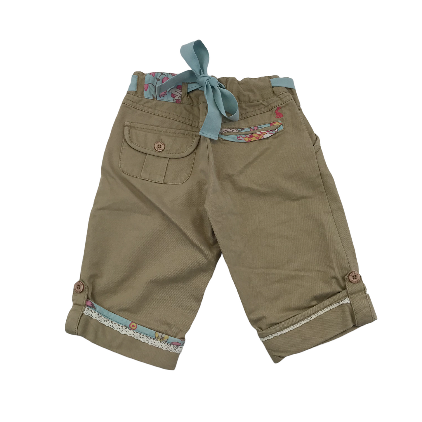 Joules Beige Floral Detail Shorts Age 6