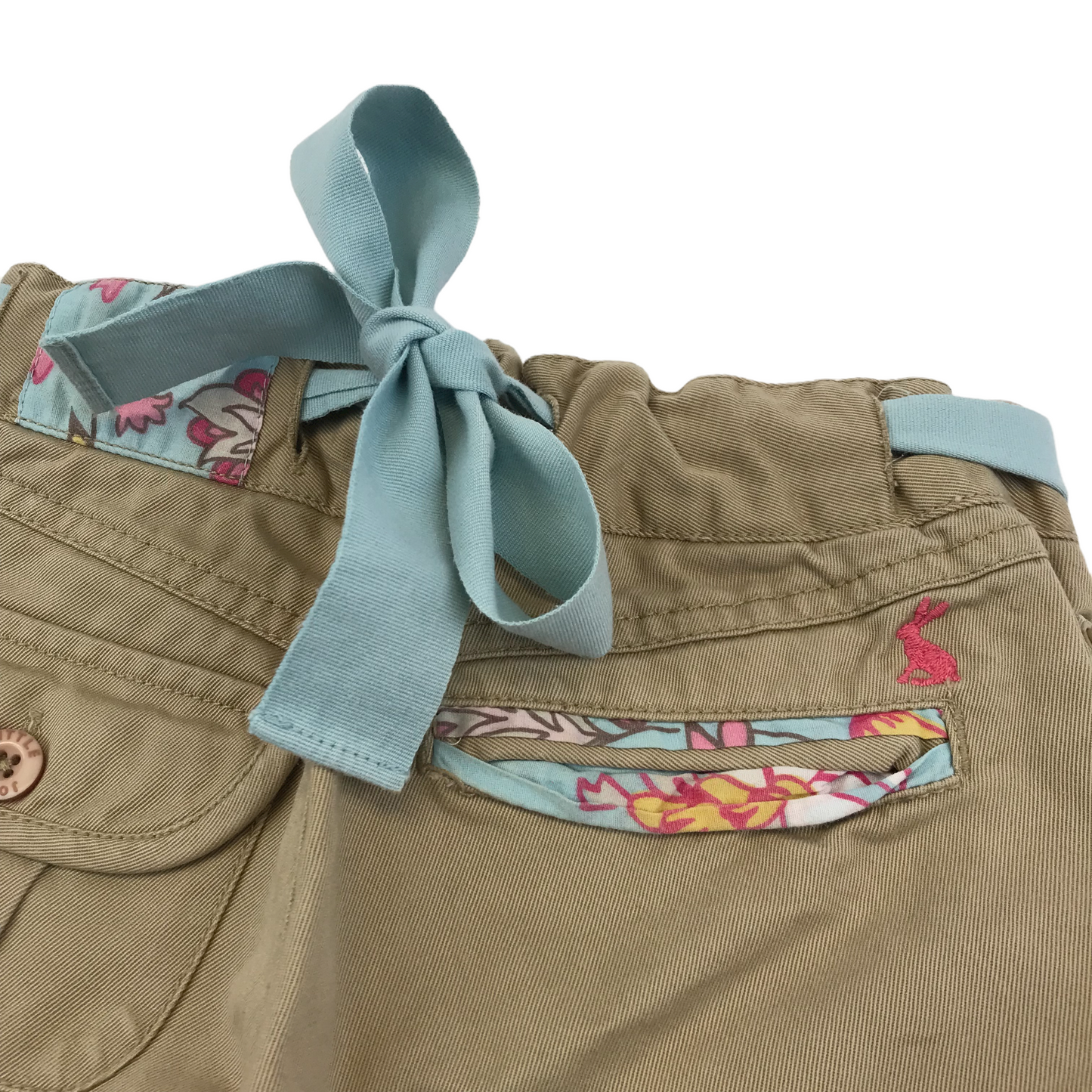 Joules Beige Floral Detail Shorts Age 6