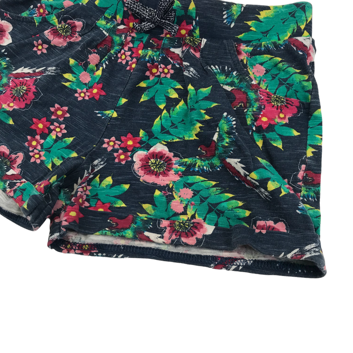 F&F Navy Blue Floral Summer Shorts Age 6