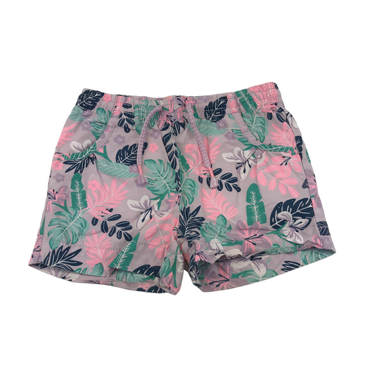 Pink and Green Floral Shorts Age 6