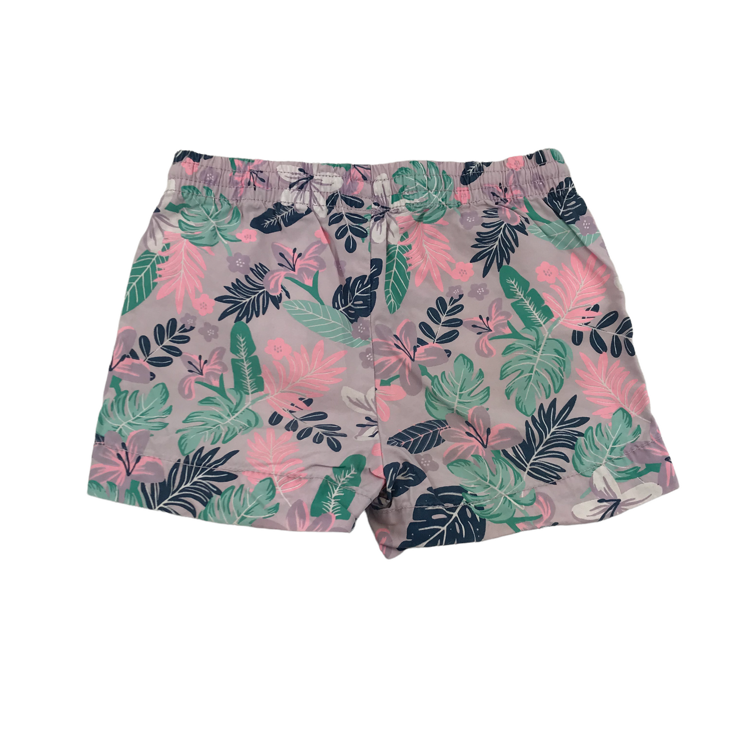 Pink and Green Floral Shorts Age 6