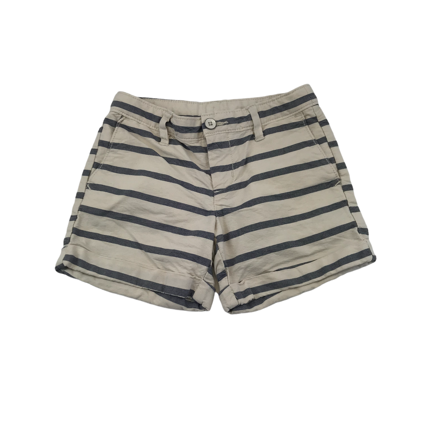 Gap White and Navy Stripy Shorts Age 6