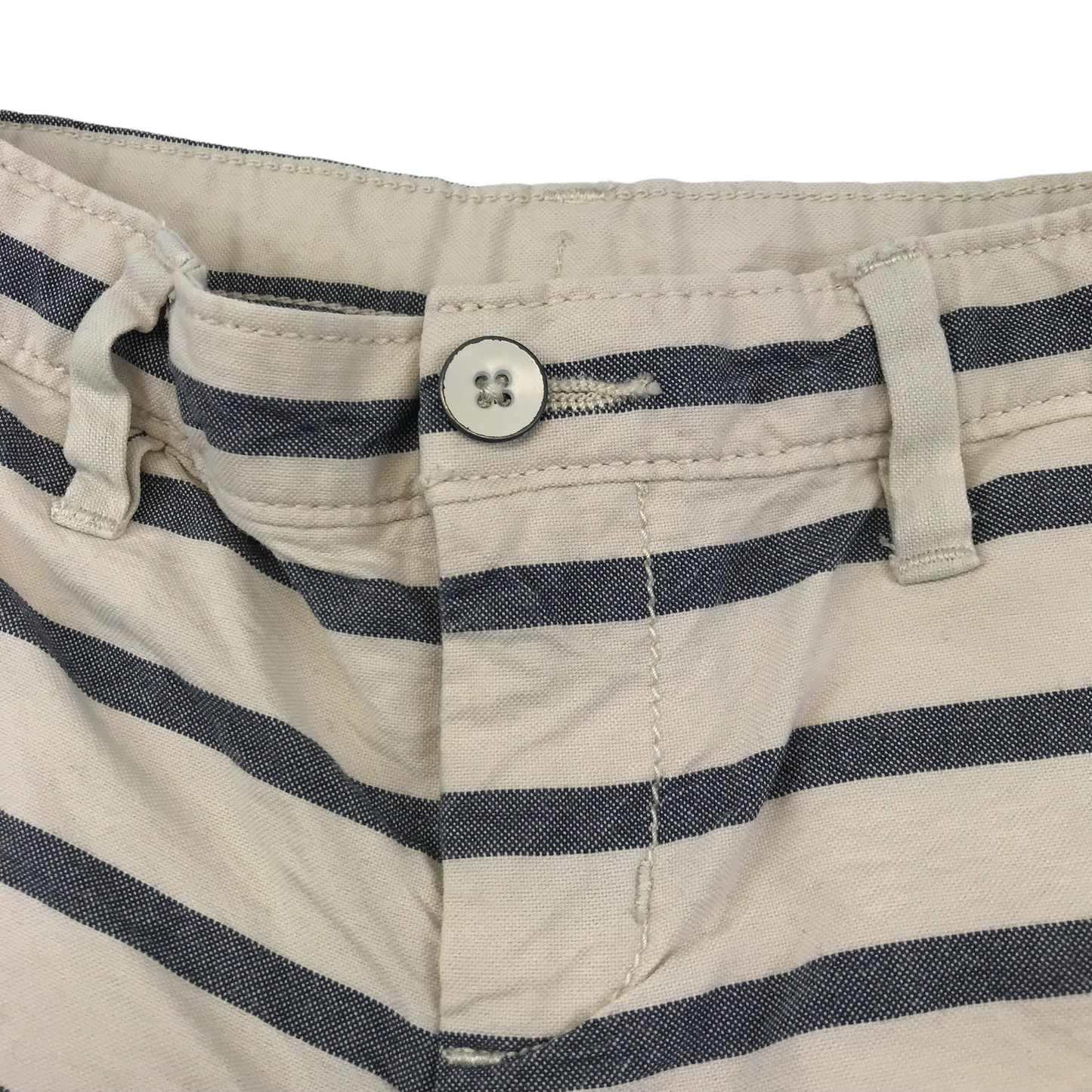 Gap White and Navy Stripy Shorts Age 6