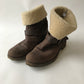 Brown Warm Lined Boots Shoe Size 5