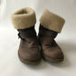 Brown Warm Lined Boots Shoe Size 5