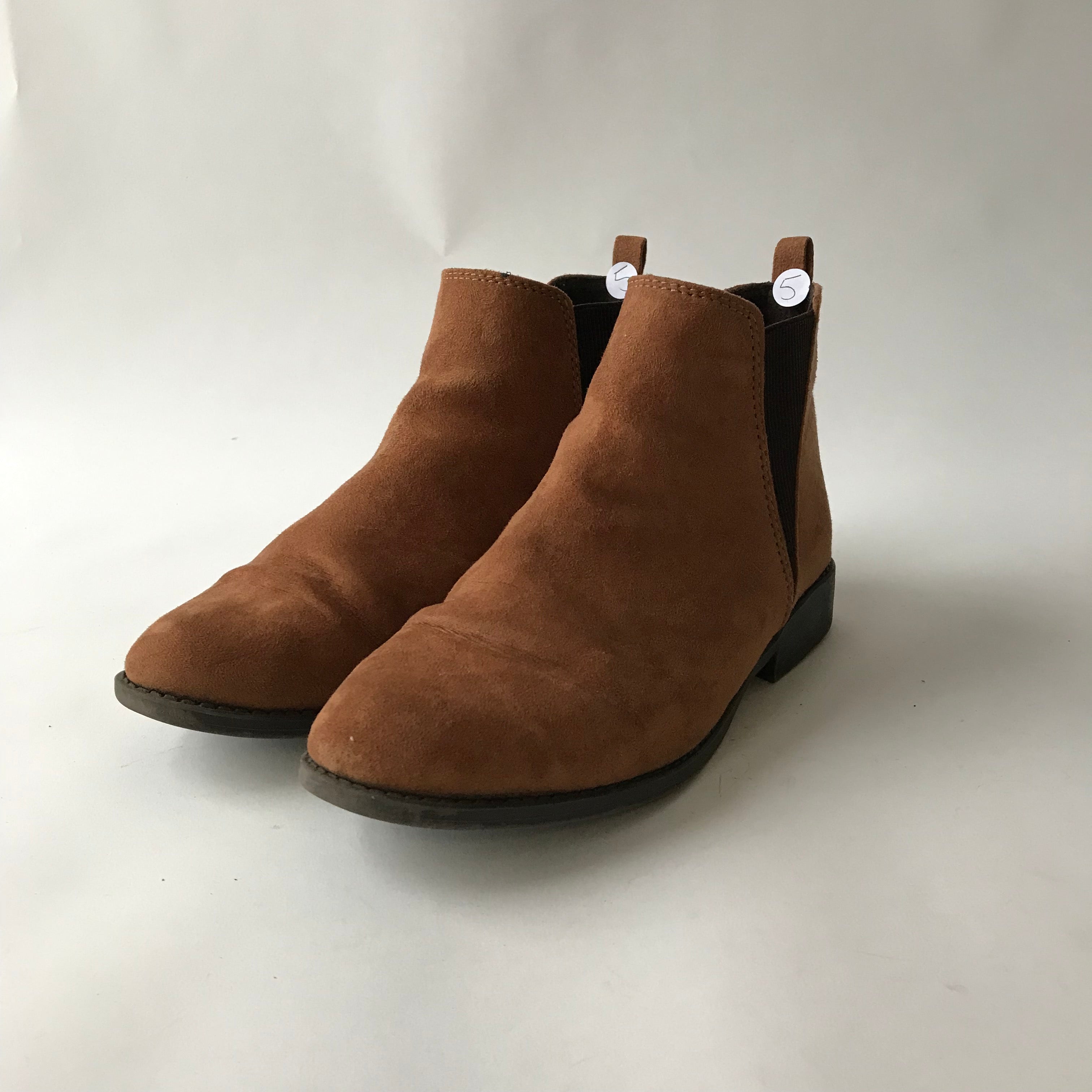 Faux leather ankle clearance boots