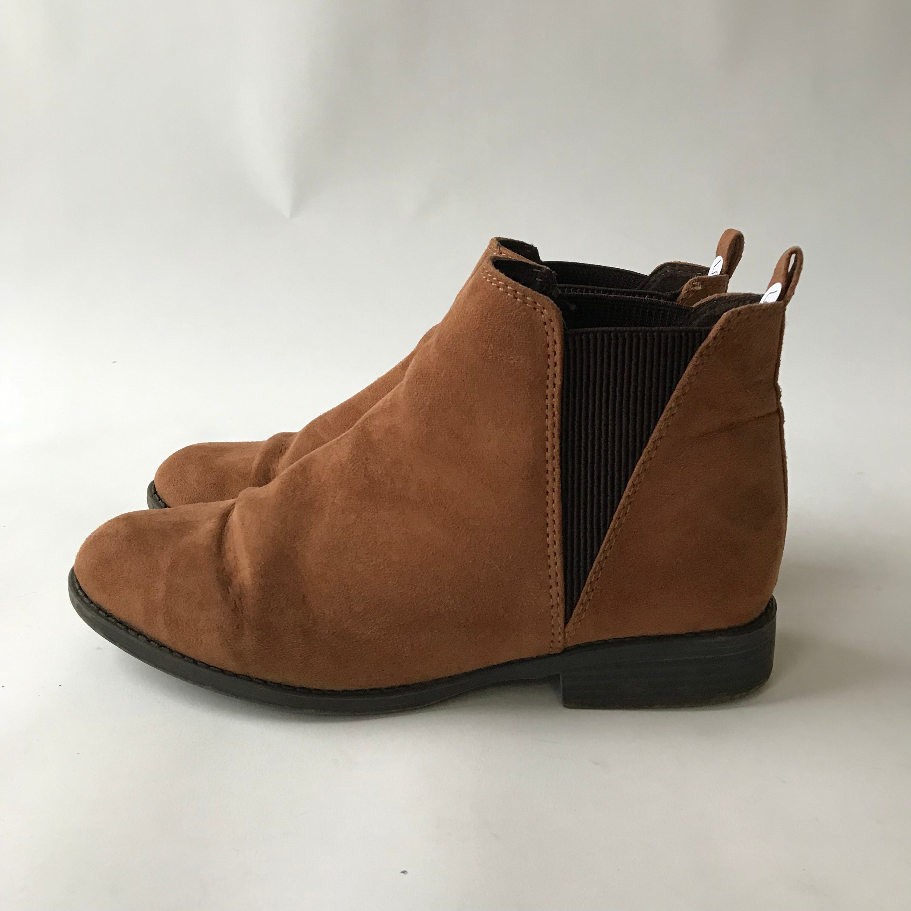 Faux leather clearance ankle boots