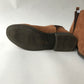 Brown Faux Leather Ankle Boots Shoe Size 5