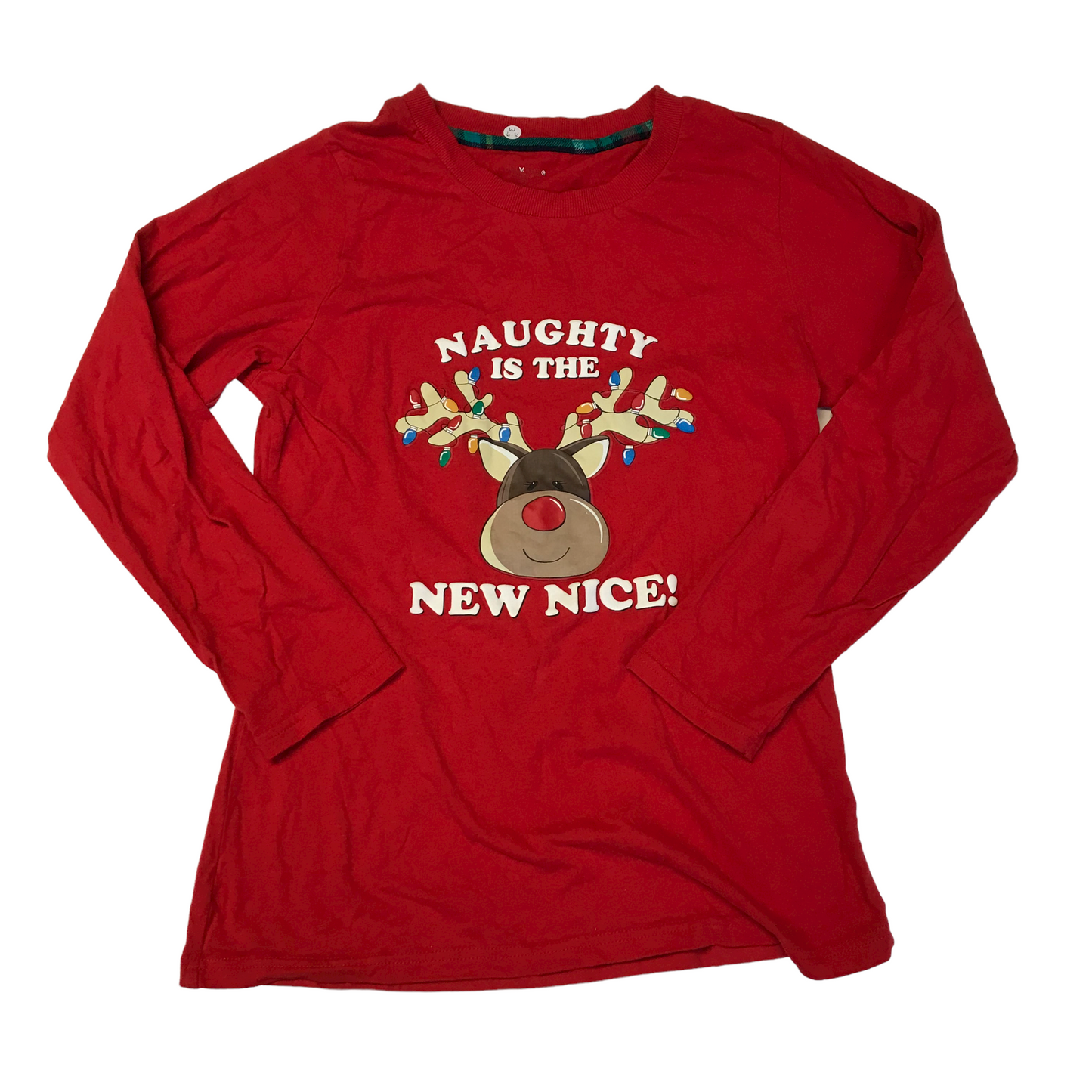 Primark Red Rudolph Christmas T-shirt Size Women's 6-8