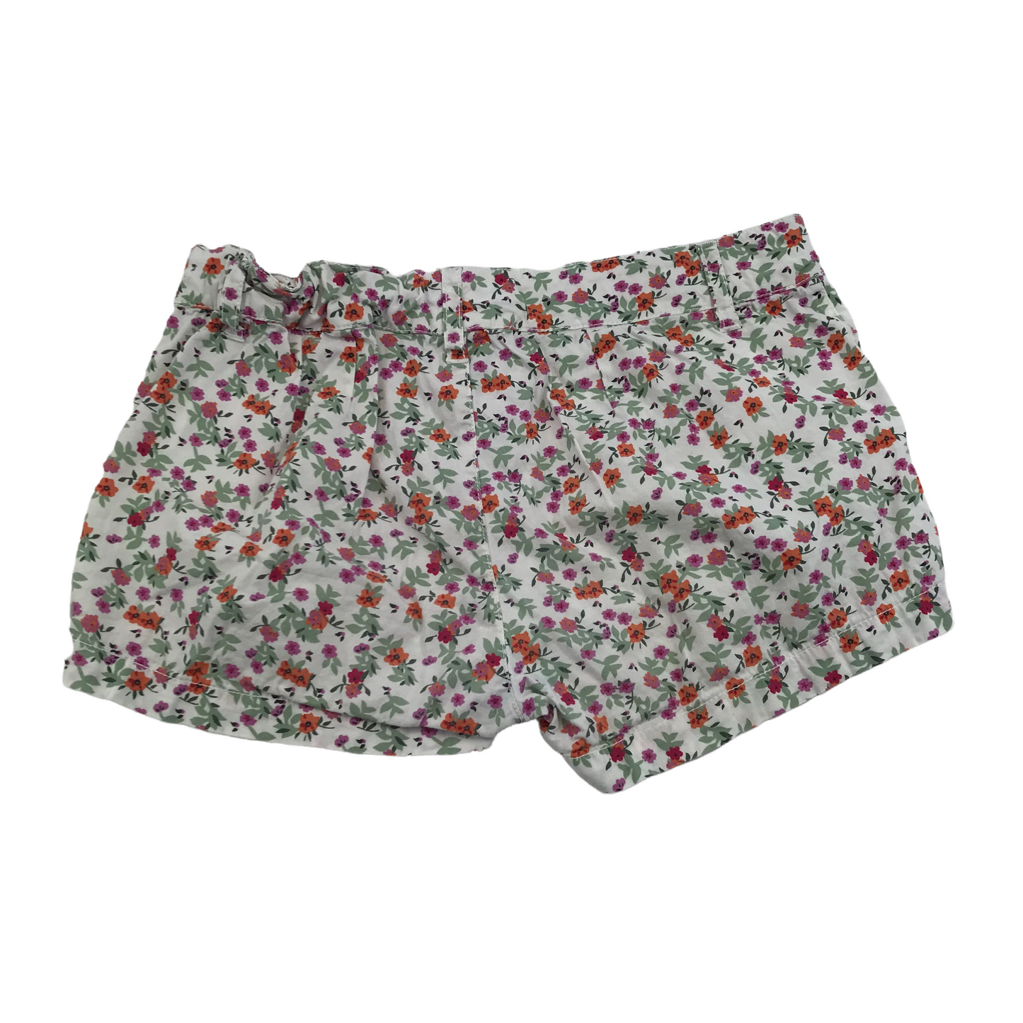 Benetton White Floral Shorts Age 8