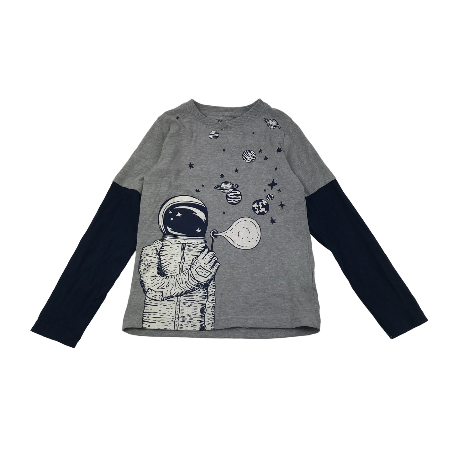 M&Co Grey Astronaut Long Sleeve T-shirt Age 7
