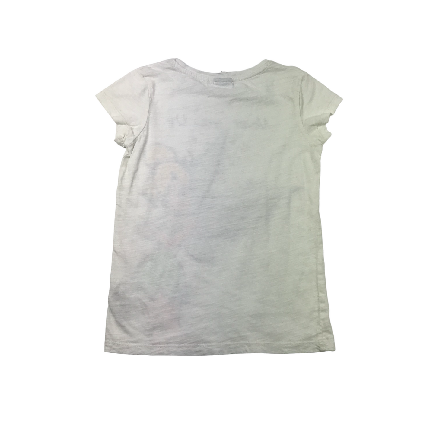 Next White Tinker Bell Sequin Short Sleeve T-shirt Age 7