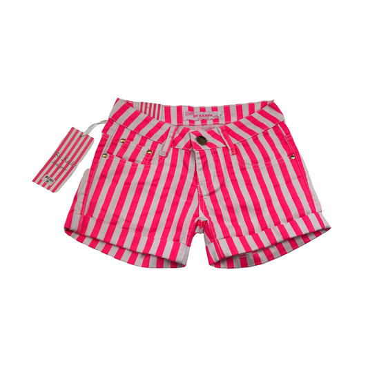 By Sasha Pink Stripy Denim Shorts Women's Size 8