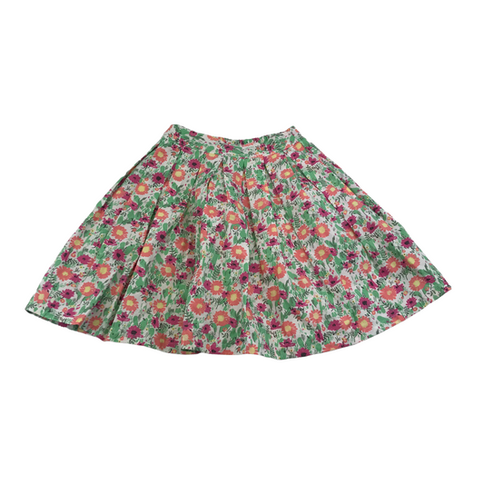 Green and Orange Floral Skirt Age 4