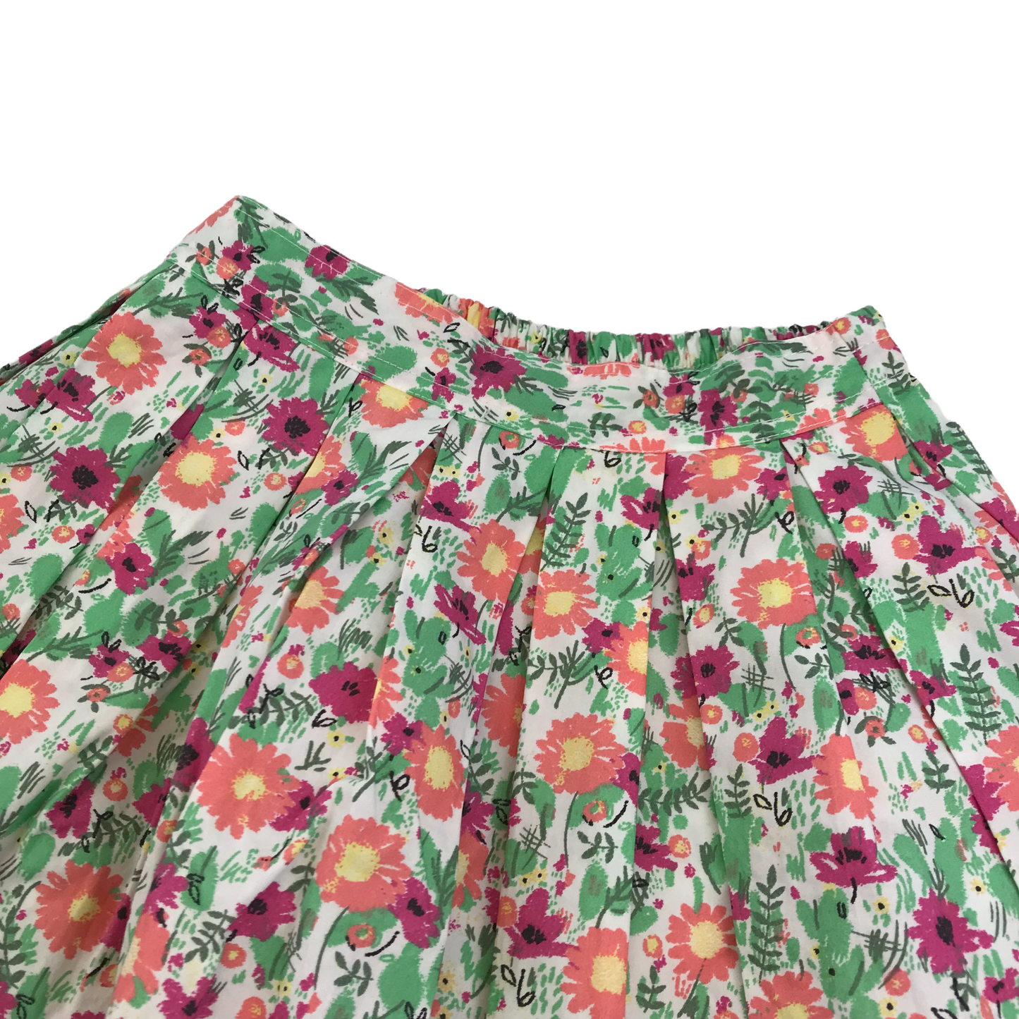 Green and Orange Floral Skirt Age 4