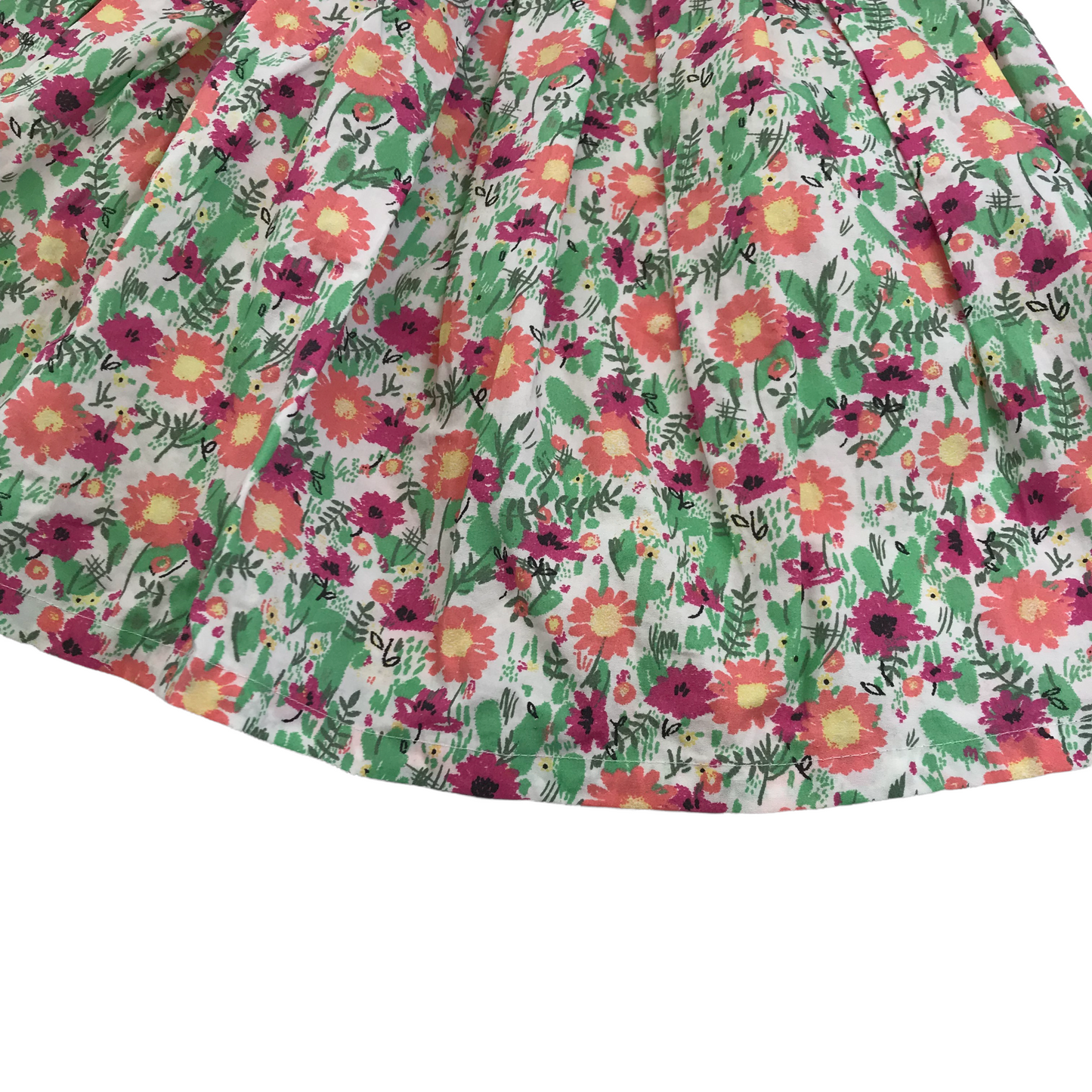 Green and Orange Floral Skirt Age 4