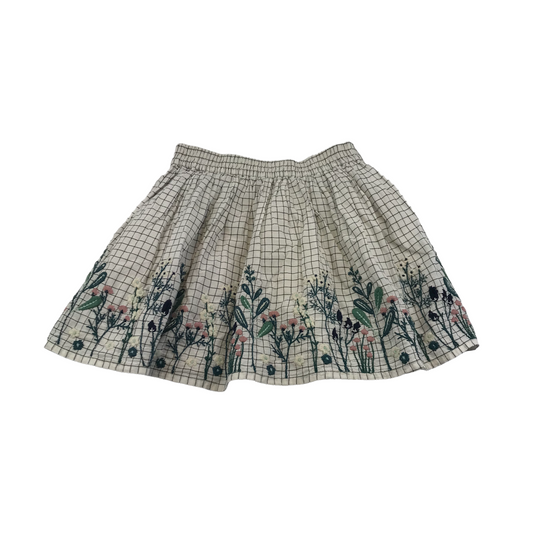 Next White Floral Embroidery Skirt Age 5