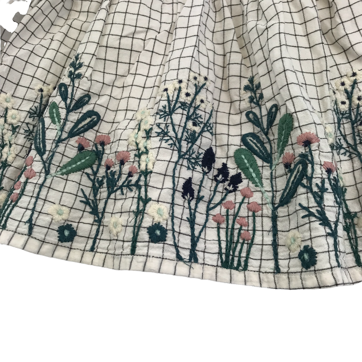 Next White Floral Embroidery Skirt Age 5