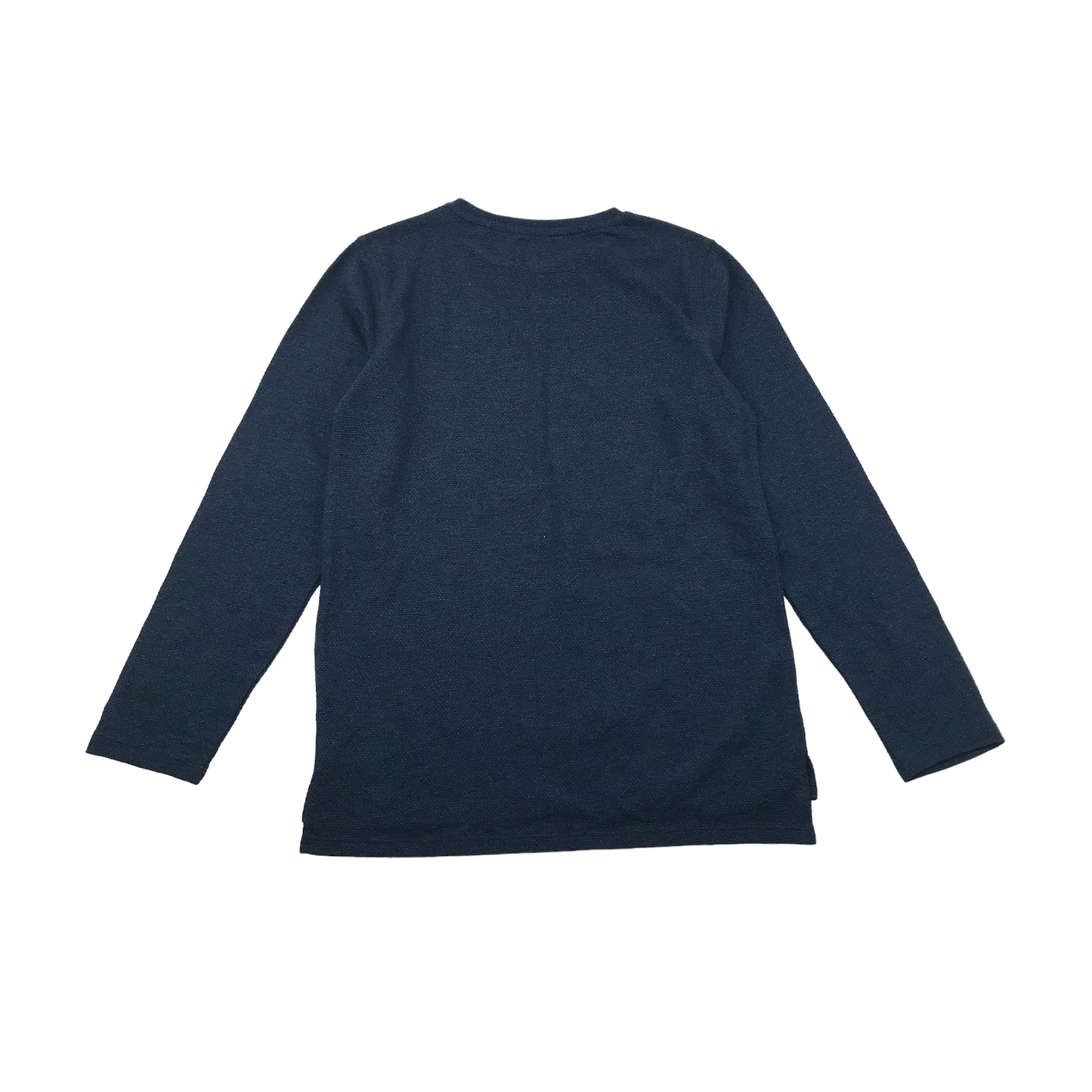 Next Navy Blue Plain Long Sleeve T-shirt Age 10-11